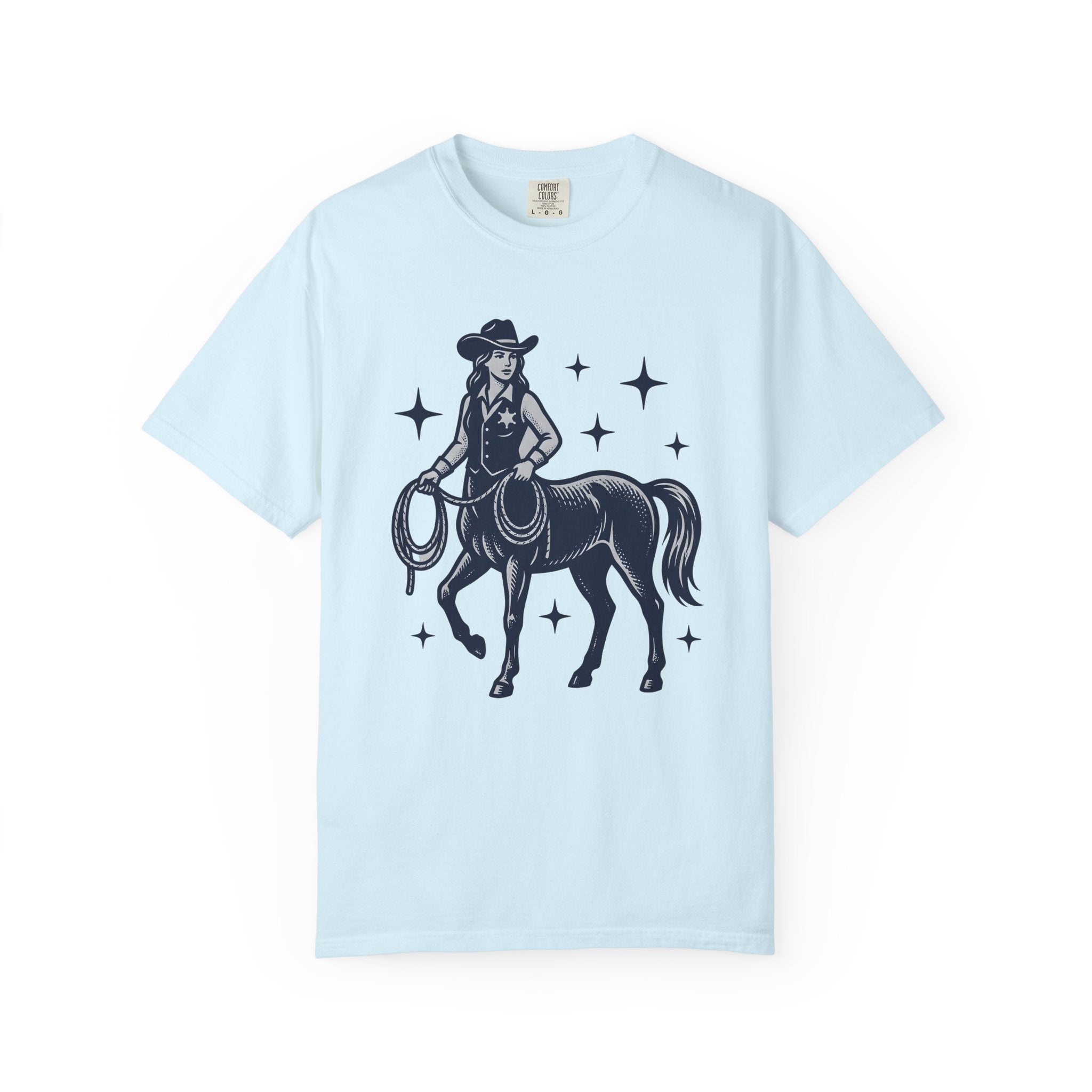 Centaur Cowgirl Shirt Cowgirl Western Gift Women Vintage Tee Centaur T-Shirt Rodeo Fan Retro Tshirt Cowboy Graphic Hand Drawn Stars Tshirt