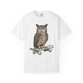 Owl Skateboarding Shirt Sports Wildlife Gift Women Sketch Tee Owl T-Shirt Athlete Fan Hoot Illustration Graphic Retro Creature Tshirt
