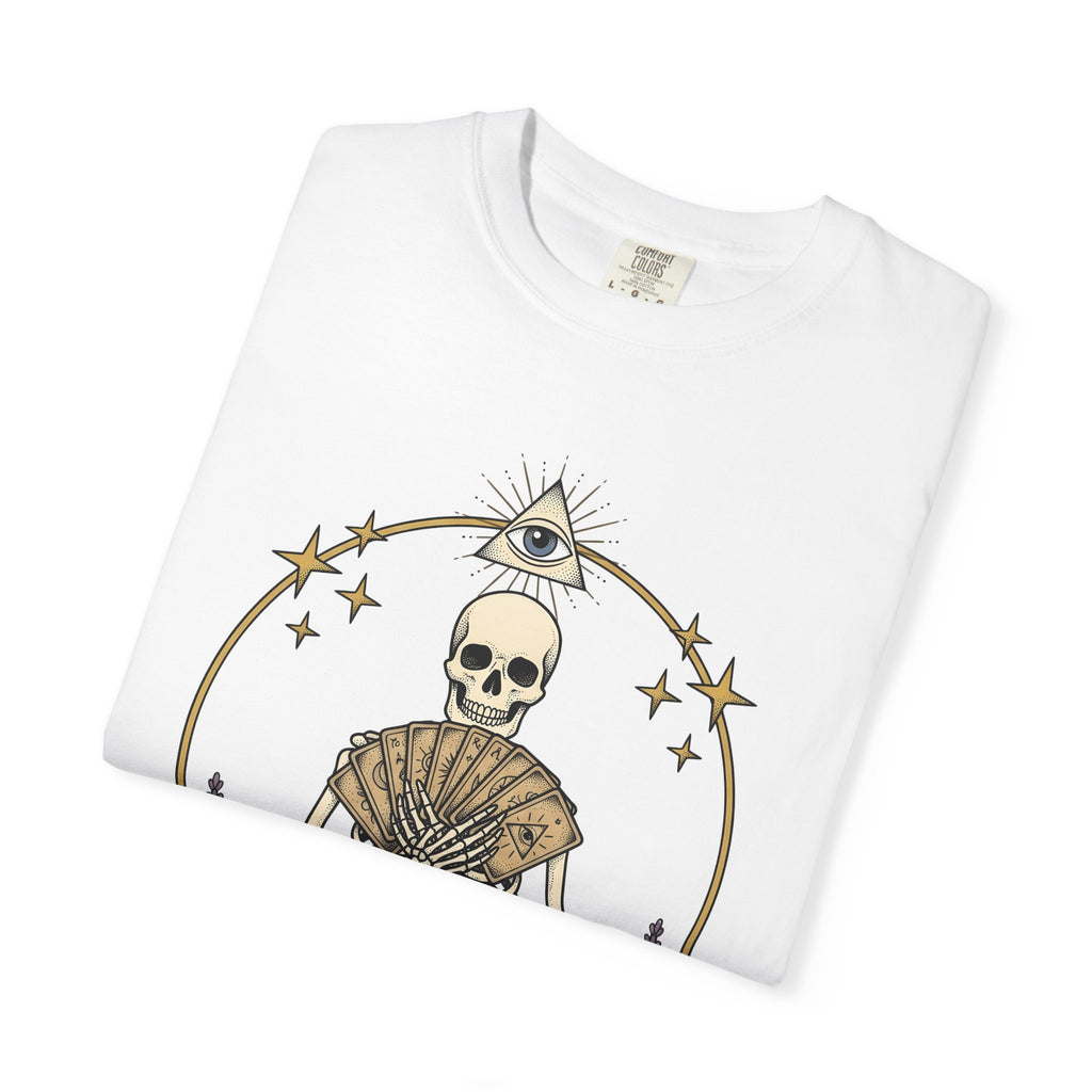 Skeletal Tarot Set Shirt Boho Chic New Age Gift Women Mystical Tee Tarot Cards T-Shirt Bohemian Enthusiast Spiritual Tshirt Spiritual