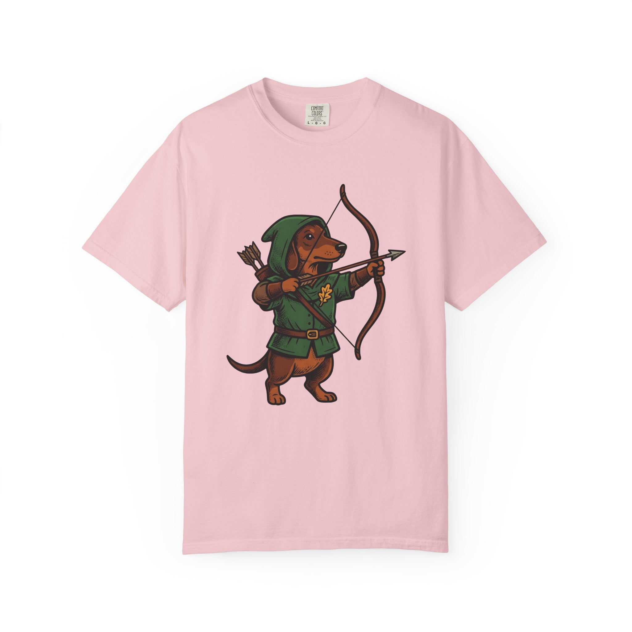 Dachshund Archer Shirt Dog Magic Gift Women Comic Tee Wiener Dog T-Shirt Dog Fan Cartoon Tshirt Magical Graphic Sketch Bow Tshirt
