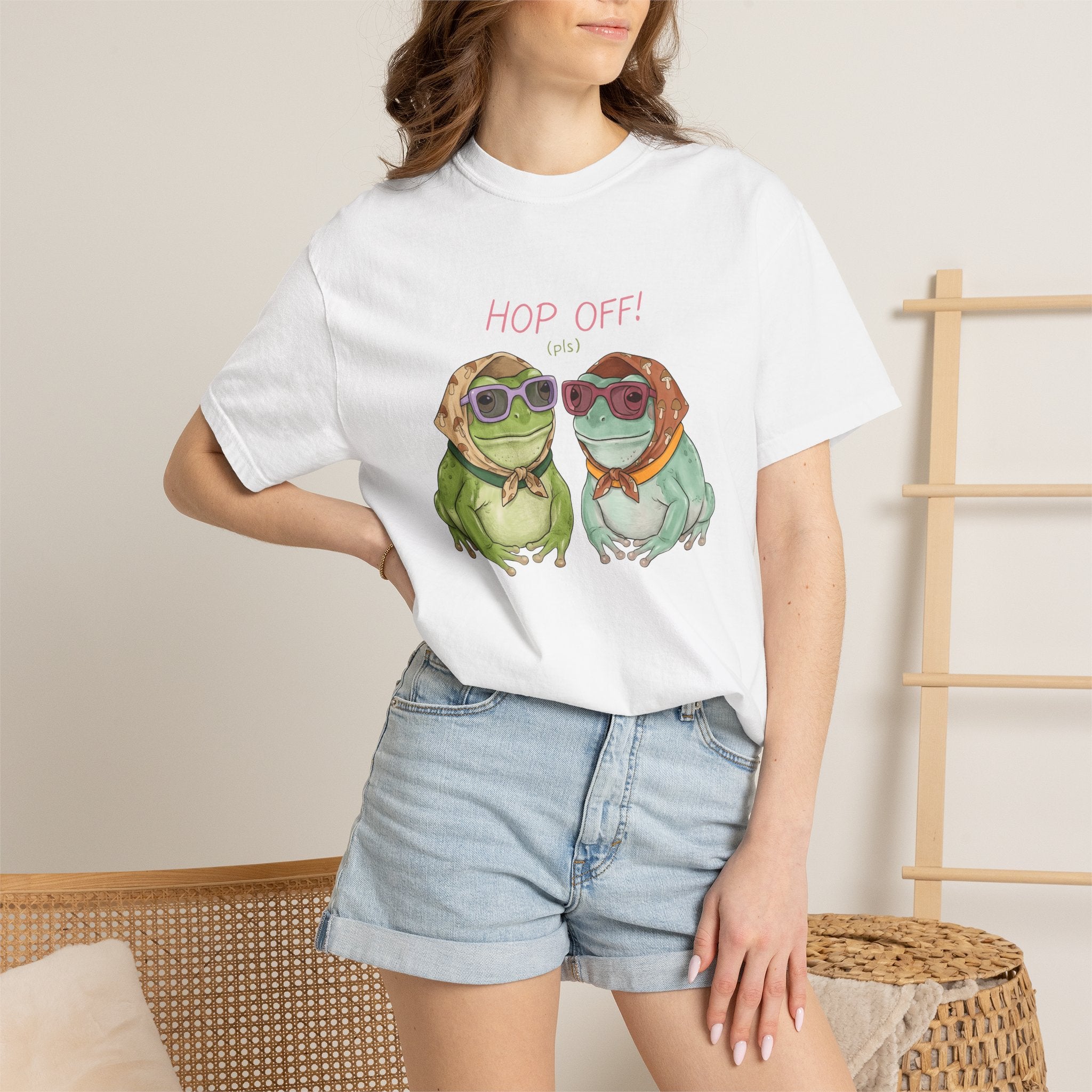 Frog Shades Shirt Animals Vintage Gift Women Cartoon Tee Toad T-Shirt Creature Fan Comic Tshirt Retro Graphic Sketch Fungus Scarf Tshirt