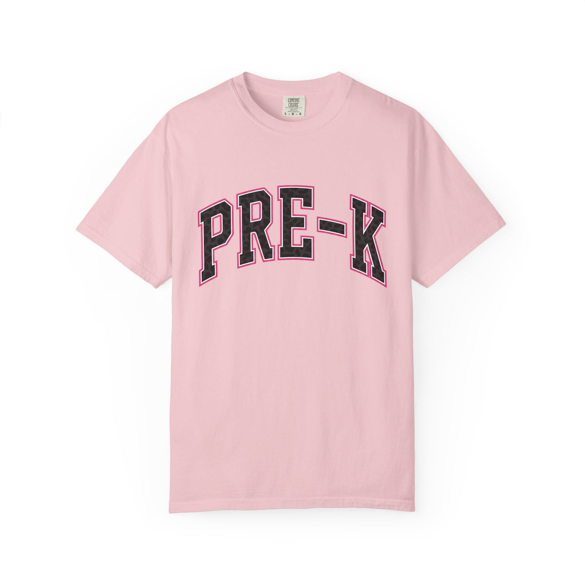 Leopard Varsity Letters Shirt Teachers Education Unisex Gift Thick Tee Varsity