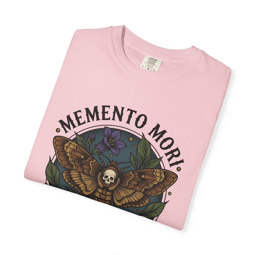 Death Moth Shirt Gothic Floral Gift Women Tattoo Tee Moth T-Shirt Goth Fan Ink Tshirt Bouquet Graphic Vintage Skull Tshirt