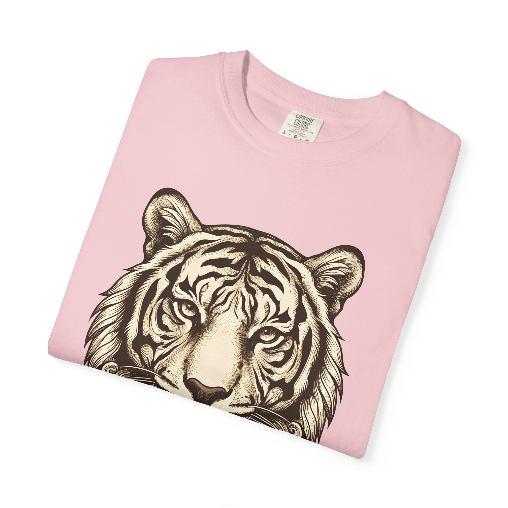Tiger Face Shirt Animals Wildlife Gift Women Tattoo Tee Tiger T-Shirt Animal Fan Cat Graphic Tshirt Vintage Mandala Tshirt