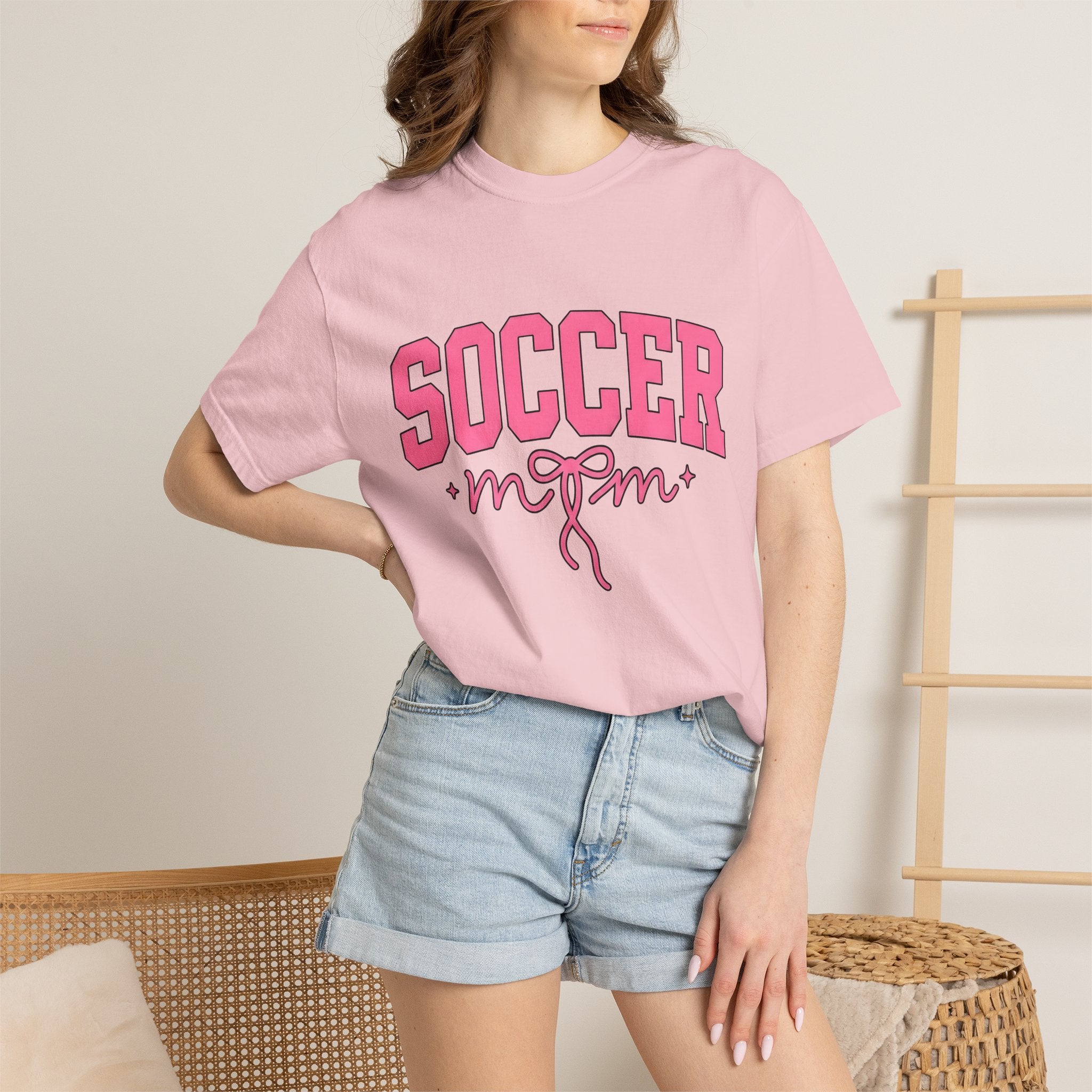 Bow Star Shirt Mom Fitness Gift Women Modern Tee Starburst T-Shirt Motherhood Enthusiast Contemporary Tshirt Workout Graphic Vintage Game