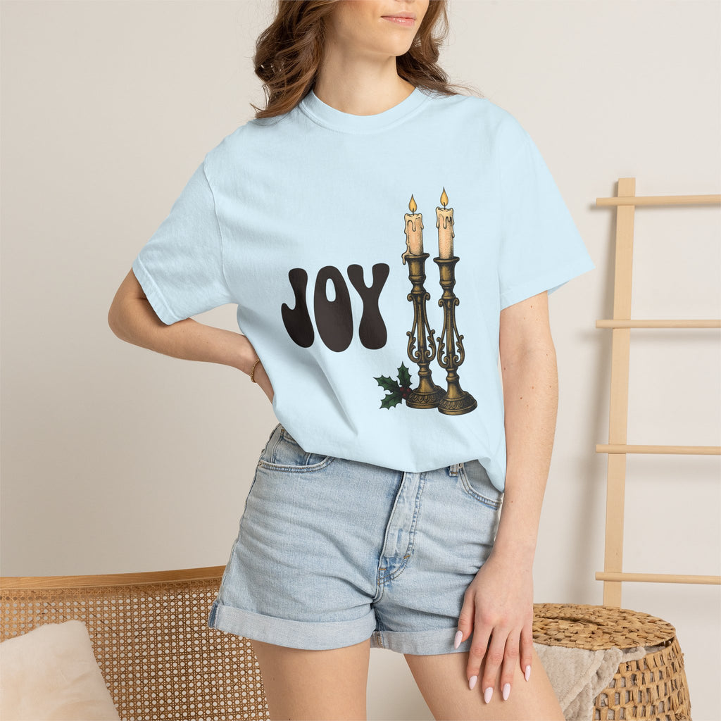 Vintage Candle Holders Shirt Holiday Christmas Gift Women Hand Drawn Tee Candelabras T-Shirt Christmas Fan Illustrated Graphic Retro Holly