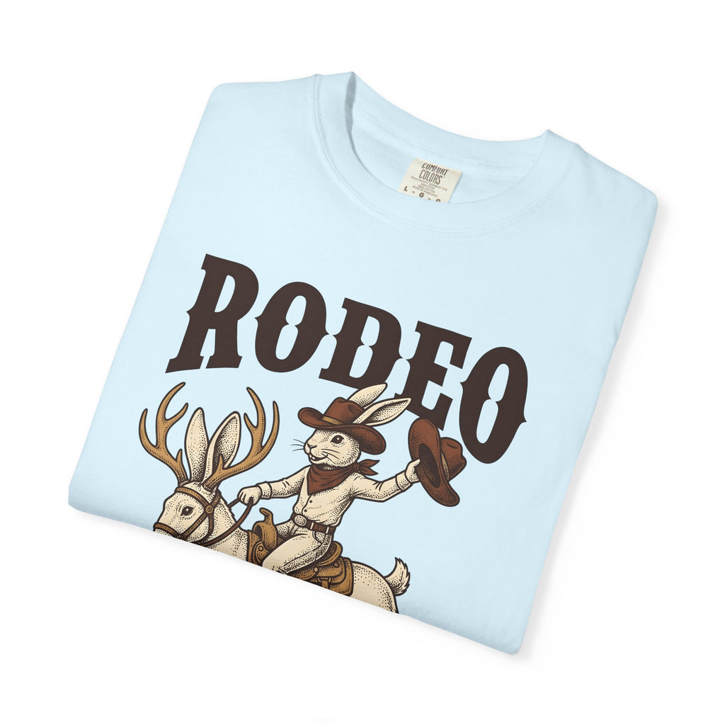 Western Rabbit Shirt Easter Rodeo Gift Women Classic Tee Bunny T-Shirt Easter Fan Vintage Tshirt Rodeo Graphic Ink Antlers Tshirt