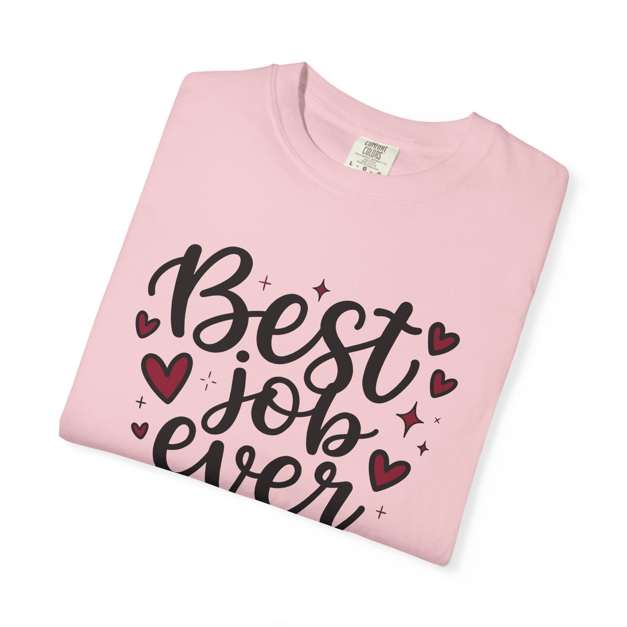 Heart Graphic Shirt Mom Family Gift Women Hand Lettered Tee Heart T-Shirt Mother Enthusiast Typography Tshirt Clan Graphic Minimalist Stars