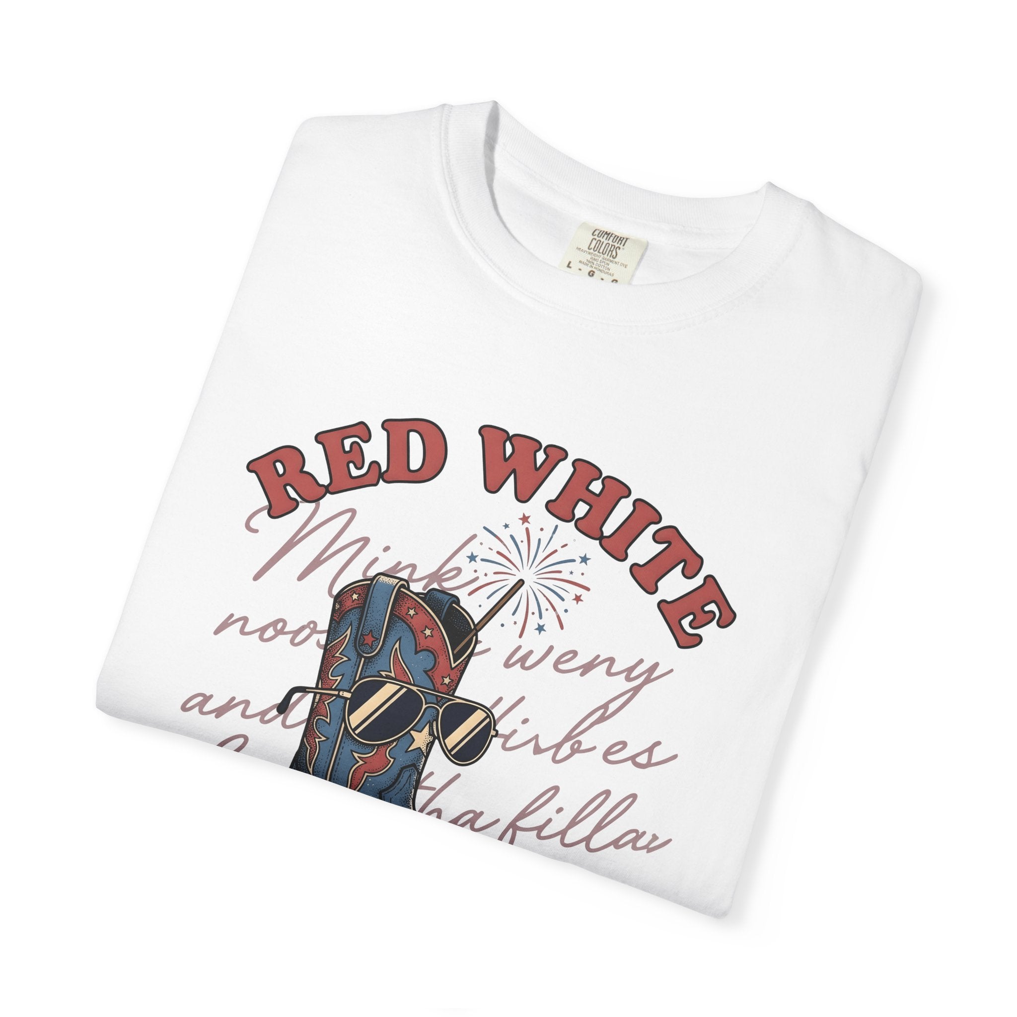 Western Boot Shirt America/4th Of July Folk Gift Women Classic Tee Cowboy Boot T-Shirt Patriot Fan Cowboy Tshirt Folk Graphic Old School