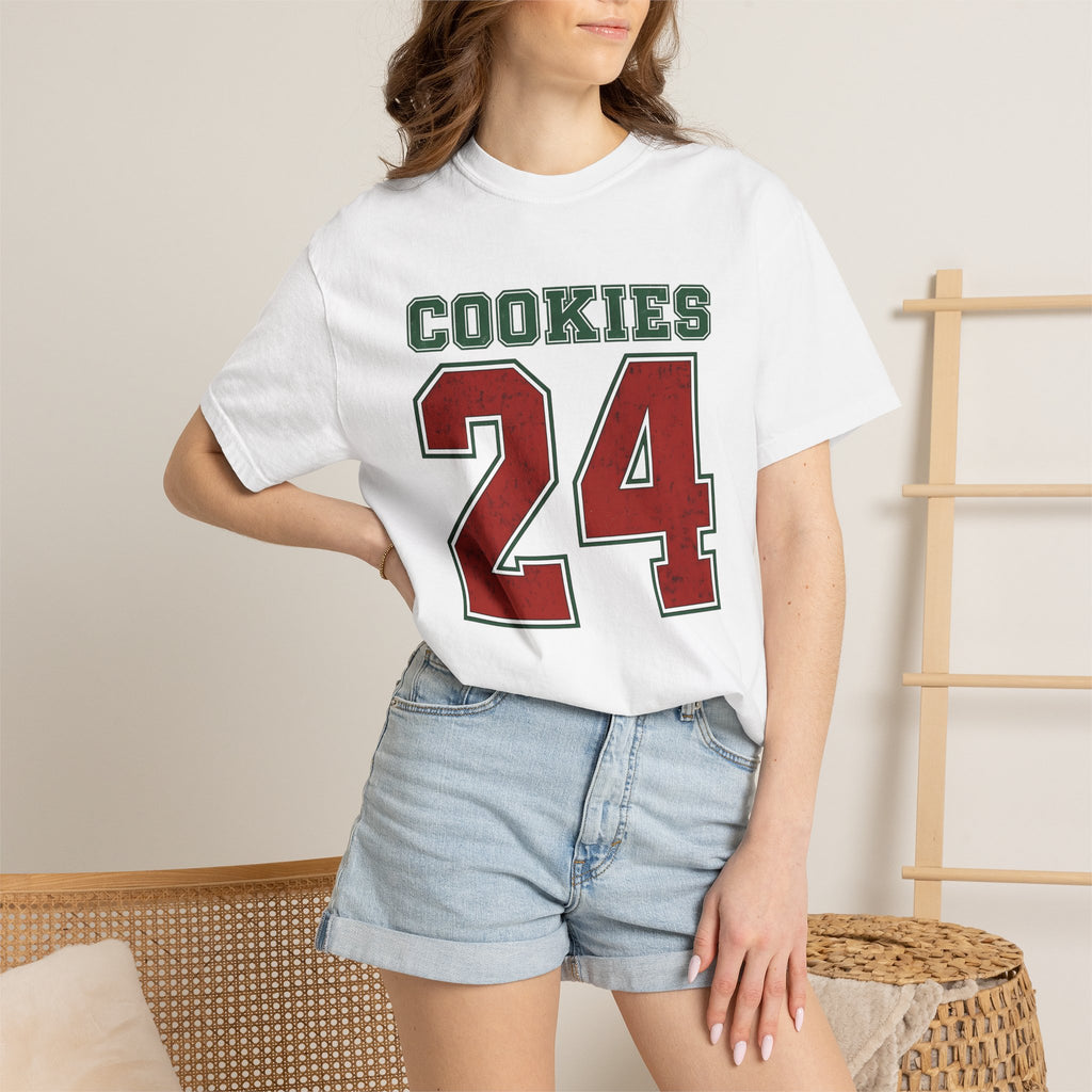 Varsity Numbers Shirt Christmas Baking Gift Women Vintage Tee Number T-Shirt Xmas Fan Cookie Graphic Retro Bold Text Tshirt