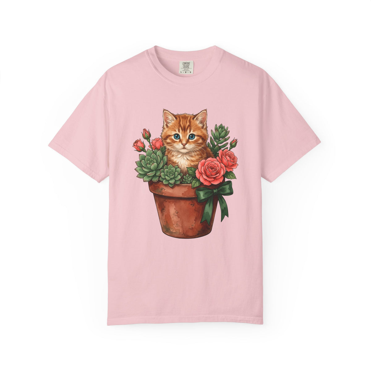 Marmalade Cat Shirt Cat Greenery Unisex Gift Pastel Tee Tabby Cat T-Shirt Cat