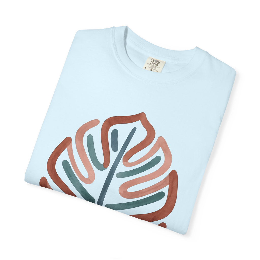 Monstera Leaf Shirt Boho Chic Botanical Gift Women Watercolor Tee Swiss Cheese Plant T-Shirt Bohemian Fan Watercolour Tshirt Floral Graphic