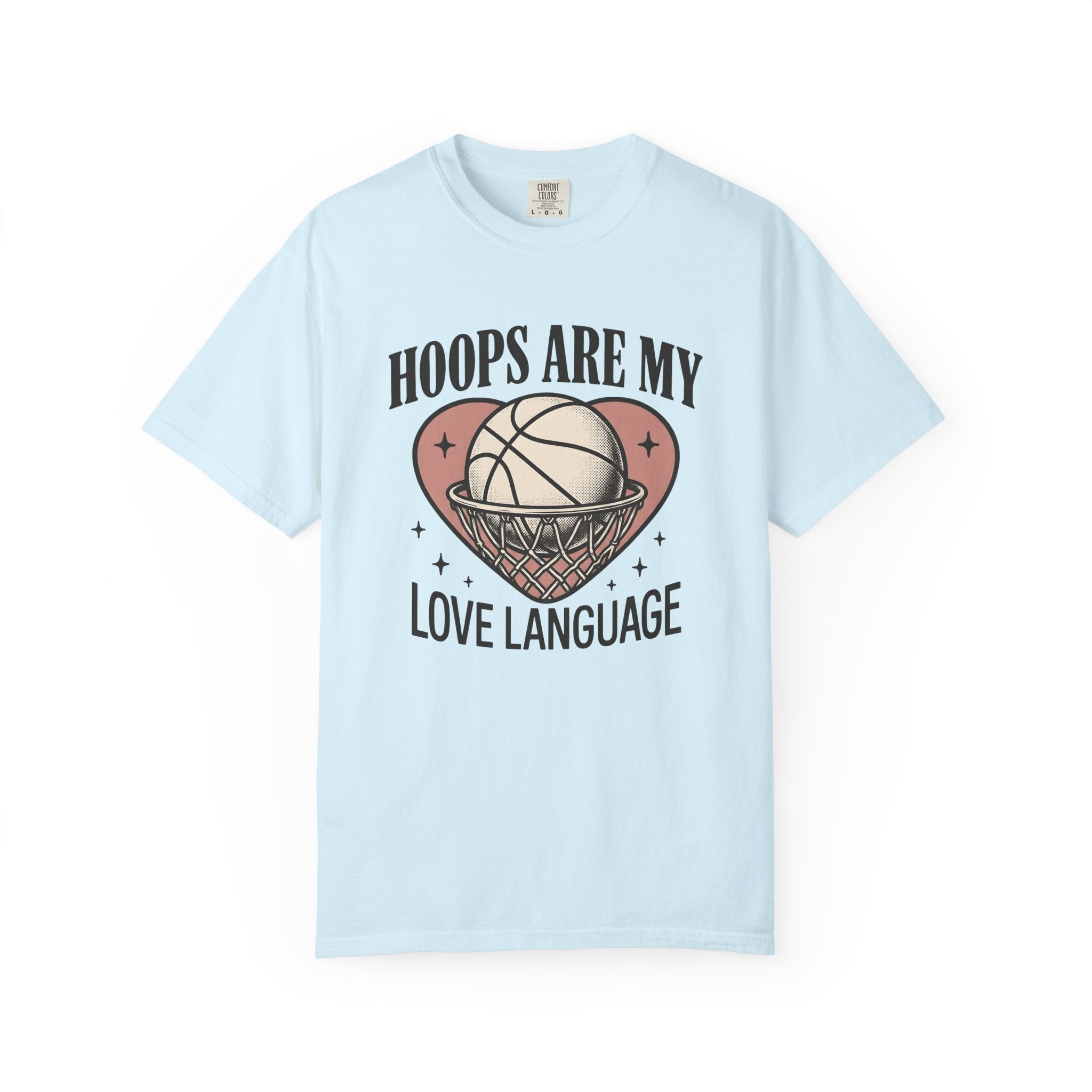 Basketball Net Shirt Sports Ball Game Gift Women Retro Tee Hoop T-Shirt Athlete Fan Basketball Graphic Hand Drawn Heart Shape Tshirt