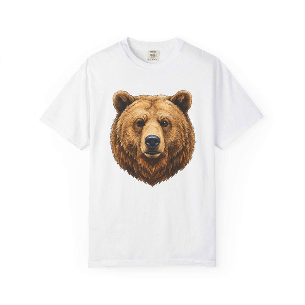 Bear Head Shirt Animals Fauna Gift Women Lifelike Tee Ursine T-Shirt Wildlife Fan Realistic Tshirt Wildlife Graphic Retro Creature Portrait
