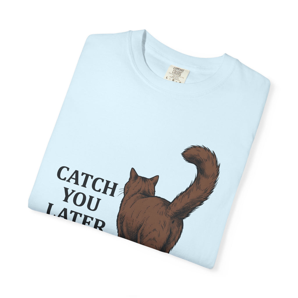 Cat Image Shirt Cat Laugh Gift Women Cartoon Tee Kitten T-Shirt Cat Fan Feline Tshirt Humor Graphic Classic Tail Tshirt