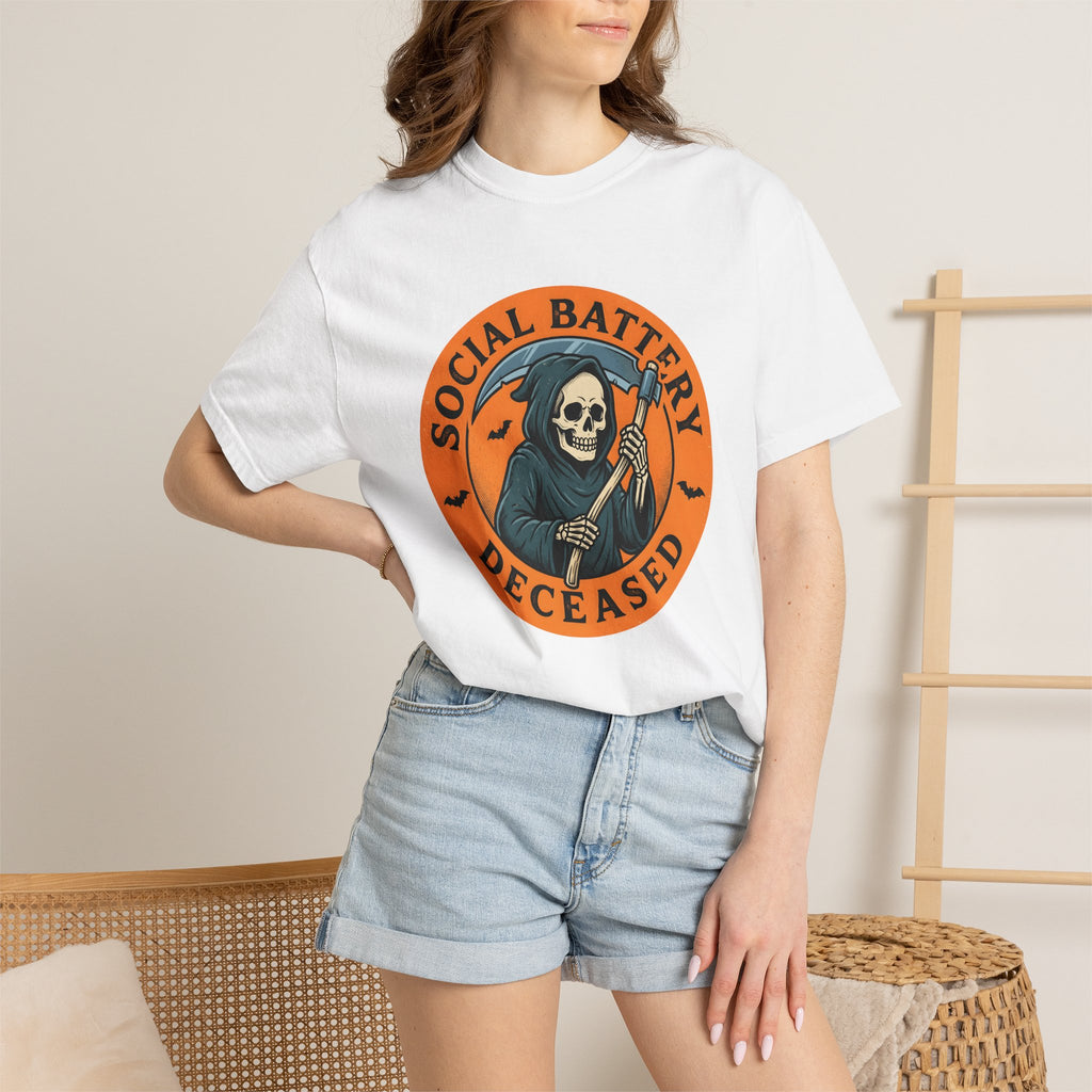 Grim Reaper Shirt Halloween Goth Gift Women Vintage Tee Death Harvest T-Shirt Horror Fan Dark Art Tshirt Gothic Graphic Retro Bats Tshirt