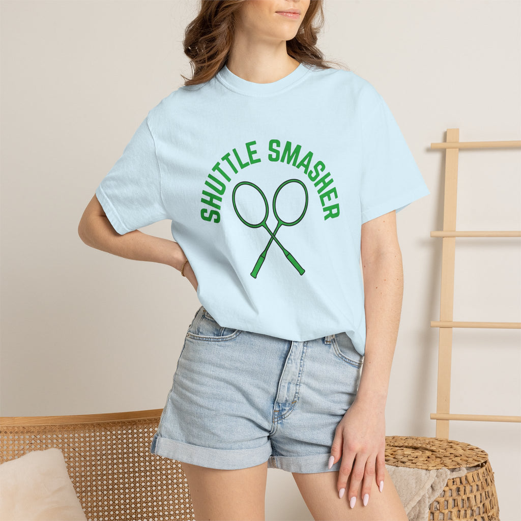 Badminton Rackets Shirt Badminton Team Gift Women Bold Tee Racquet T-Shirt Badminton Fan Graphic Tshirt Crew Graphic Minimalist Crossed