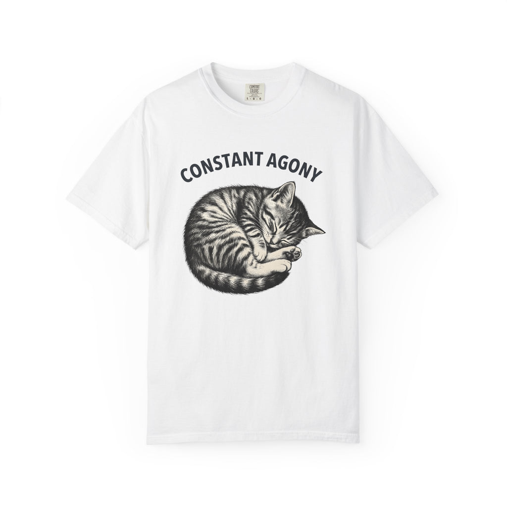 Sleeping Kitten Shirt Cat Pet Gift Women Sketch Tee Kitten T-Shirt Cat Fan Drawing Graphic Pet Design Retro Pattern Tshirt
