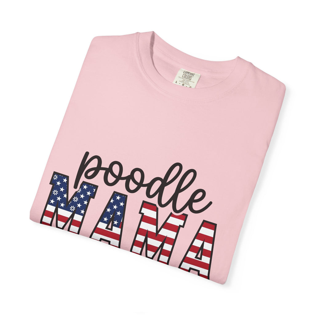 Poodle Dog Owner Shirt Dog United States Gift Women Vintage Patriotic Tee Poodle Owner T-Shirt Dog Fan Canine Graphic Tshirt Retro Tshirt