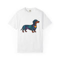 Wiener Dog Shirt Dog Creatures Gift Women Fused Glass Tee Dachshund T-Shirt Dog Fan Mosaic Tshirt Beast Graphic Brushwork Heart Shape Tshirt