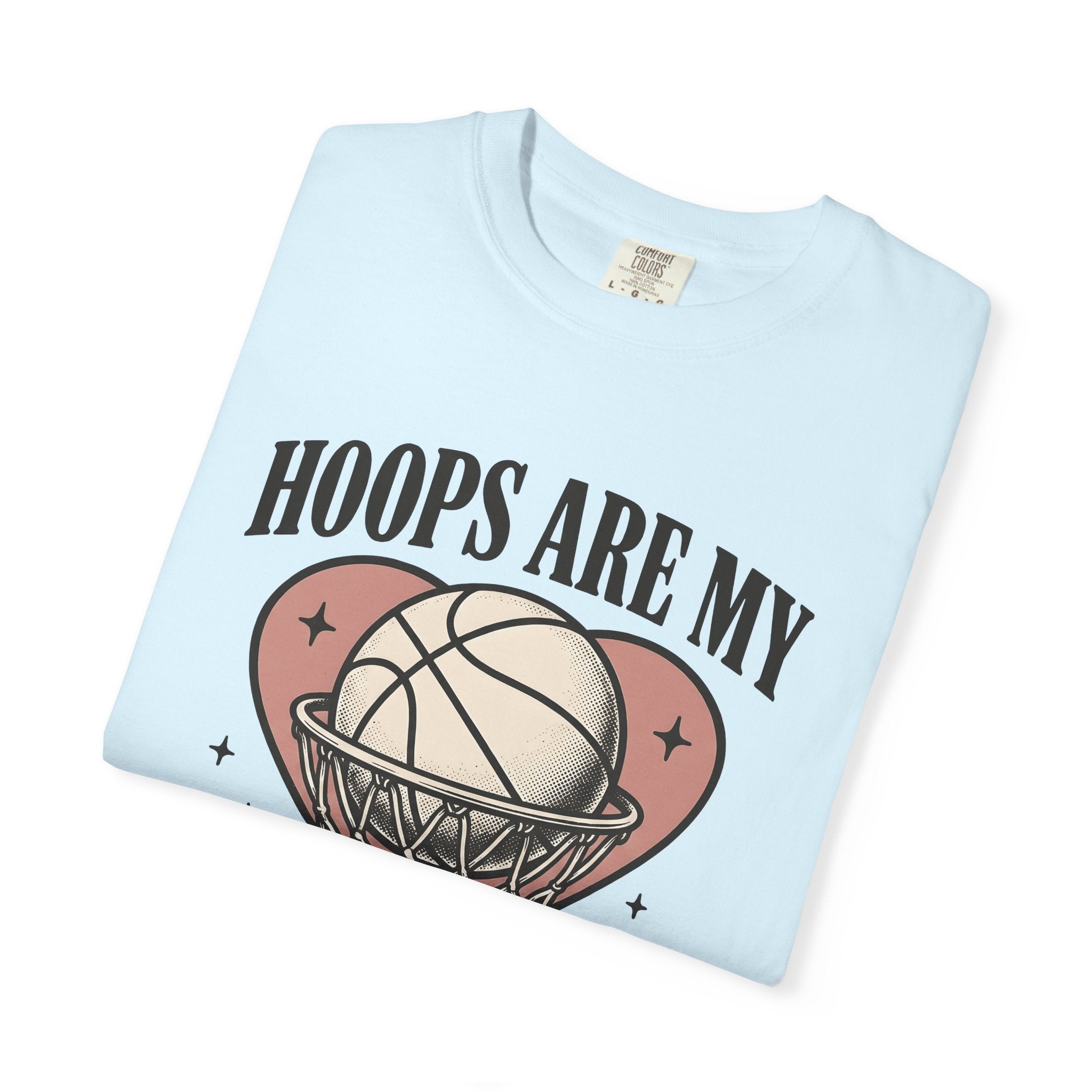 Basketball Net Shirt Sports Ball Game Gift Women Retro Tee Hoop T-Shirt Athlete Fan Basketball Graphic Hand Drawn Heart Shape Tshirt