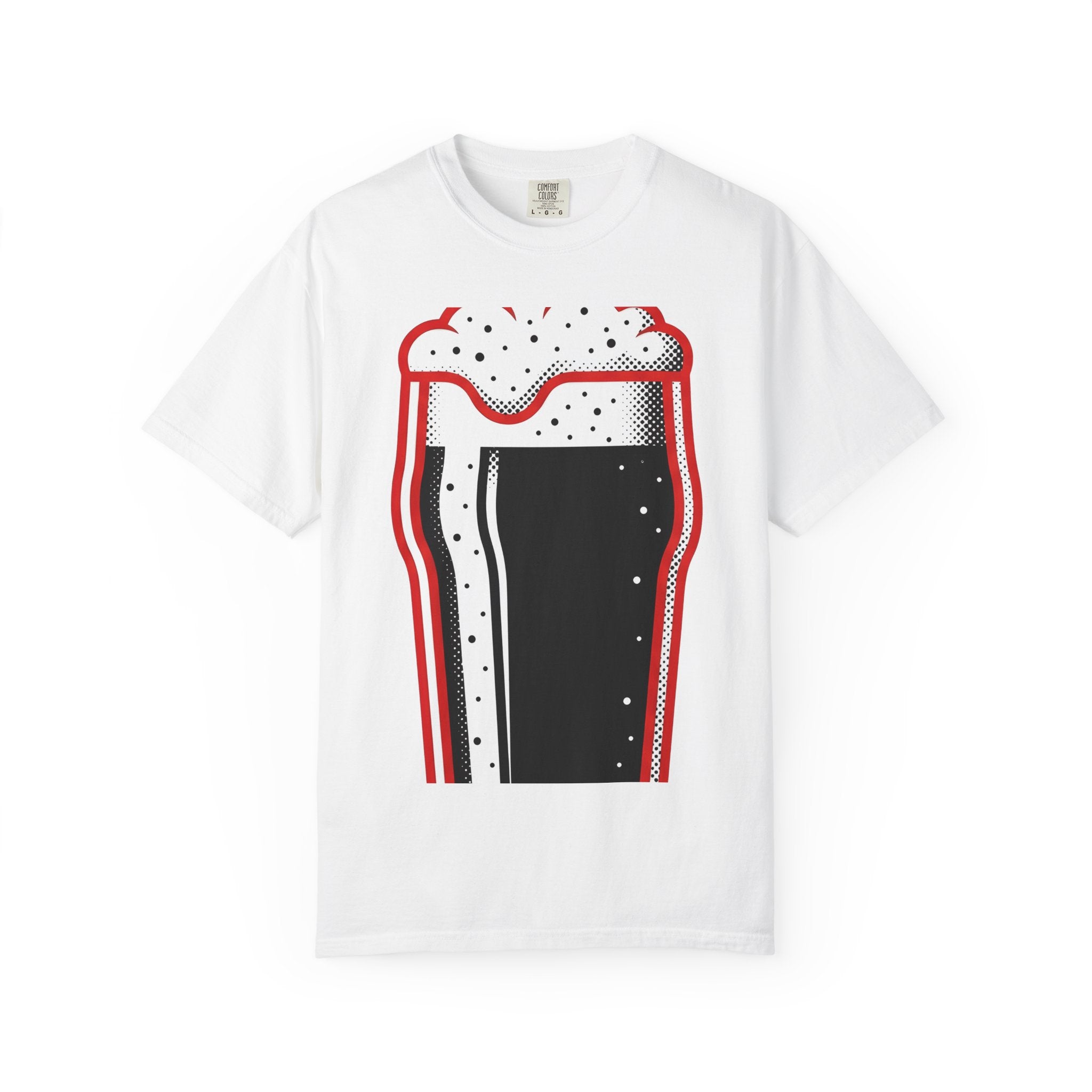 Beer Glass Shirt St Patricks Day Ale Gift Women Graphic Tee Pint Glass T-Shirt Shamrock Fan Beer Mug Tshirt Ale Graphic Vintage Beer Head