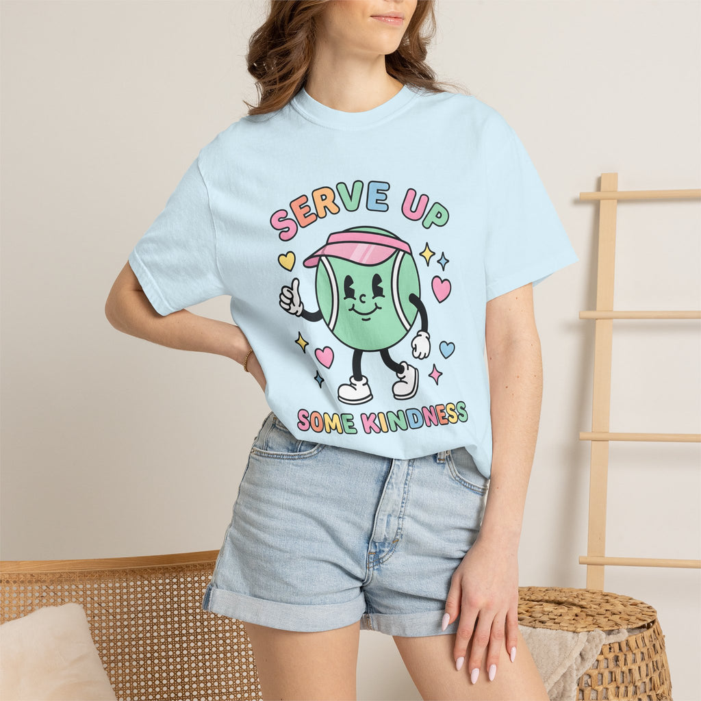 Tennis Ball Mascot Shirt Sports Inspiration Gift Women Chibi Tee Tennis Ball T-Shirt Athlete Fan Cartoon Tshirt Motivational Graphic Old