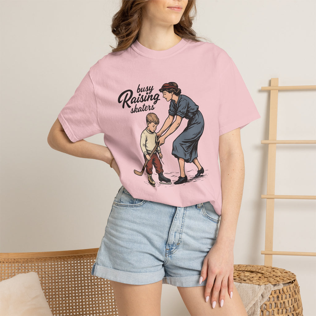 Mother Child Hockey Shirt Moms Hockey Gift Women Retro Tee Hockey Mom T-Shirt Mom Fan Vintage Tshirt Hockey Graphic Sketch Hockey Stick