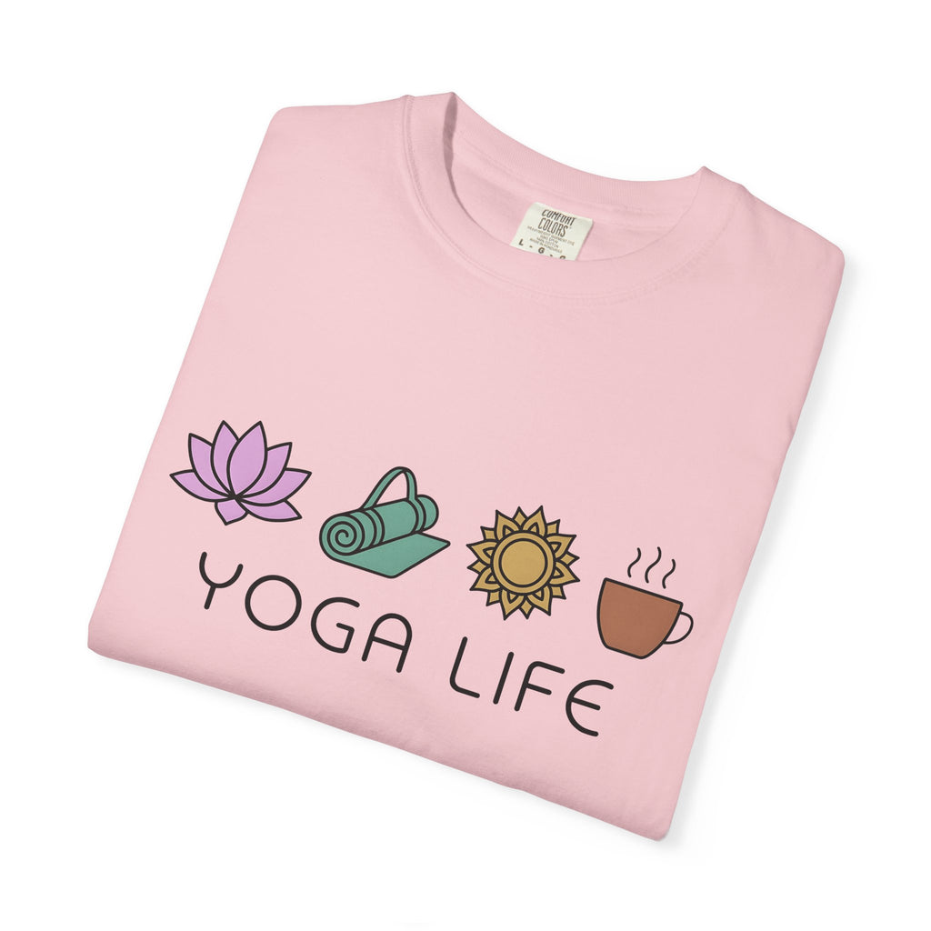 Yoga Essentials Shirt Yoga Wellness Gift Women Minimalist Tee Fitness T-Shirt Yoga Enthusiast Simple Tshirt Self Care Graphic Boho Lotus