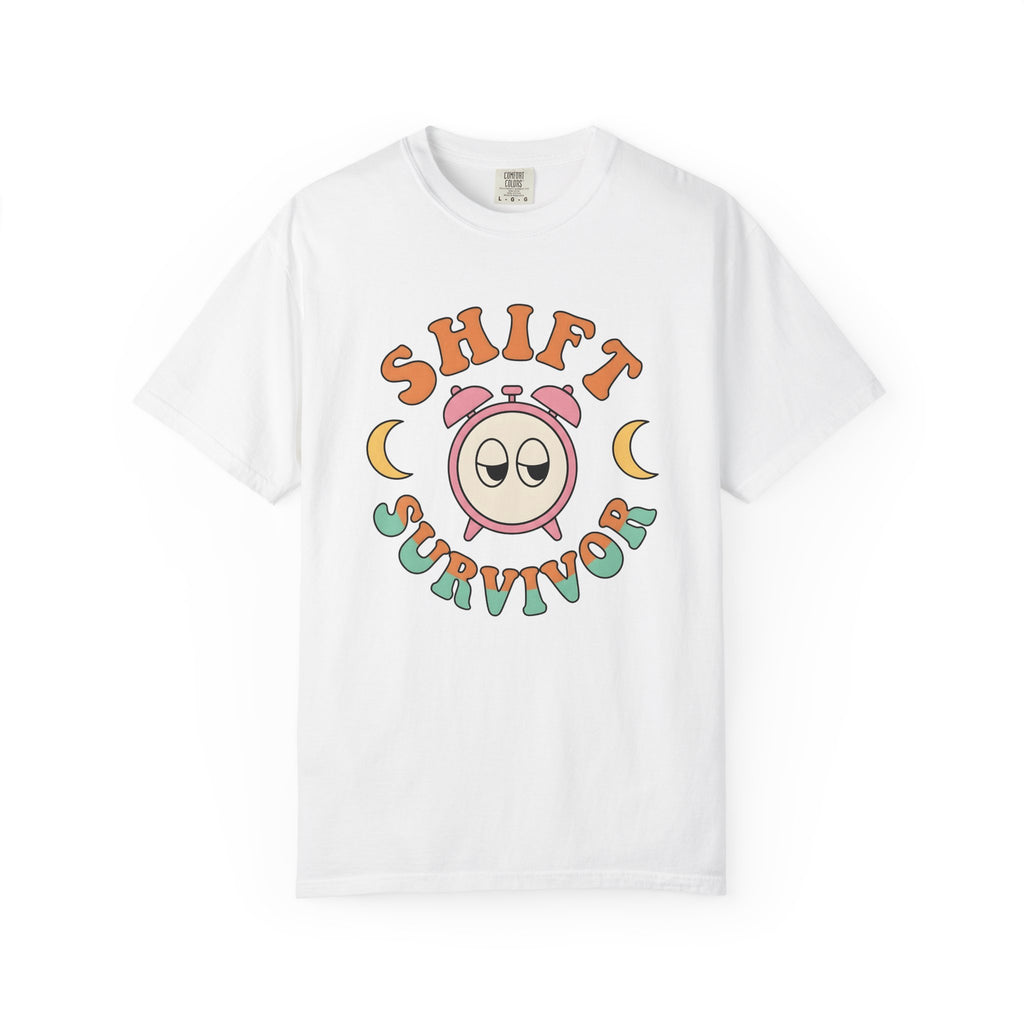 Sleepy Alarm Clock Shirt Nurses Work Gift Women Retro Tee Alarm Clock T-Shirt Nurse Enthusiast Vintage Tshirt Job Graphic Cartoon Moon