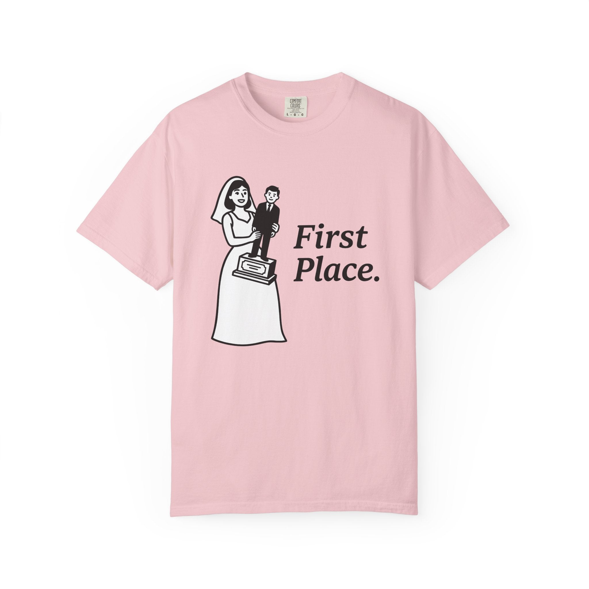 Bride Prize Shirt Funny Matrimony Gift Women Doodle Tee Wedding T-Shirt Humor Fan Cartoon Tshirt Marriage Graphic Sketch Gown Tshirt