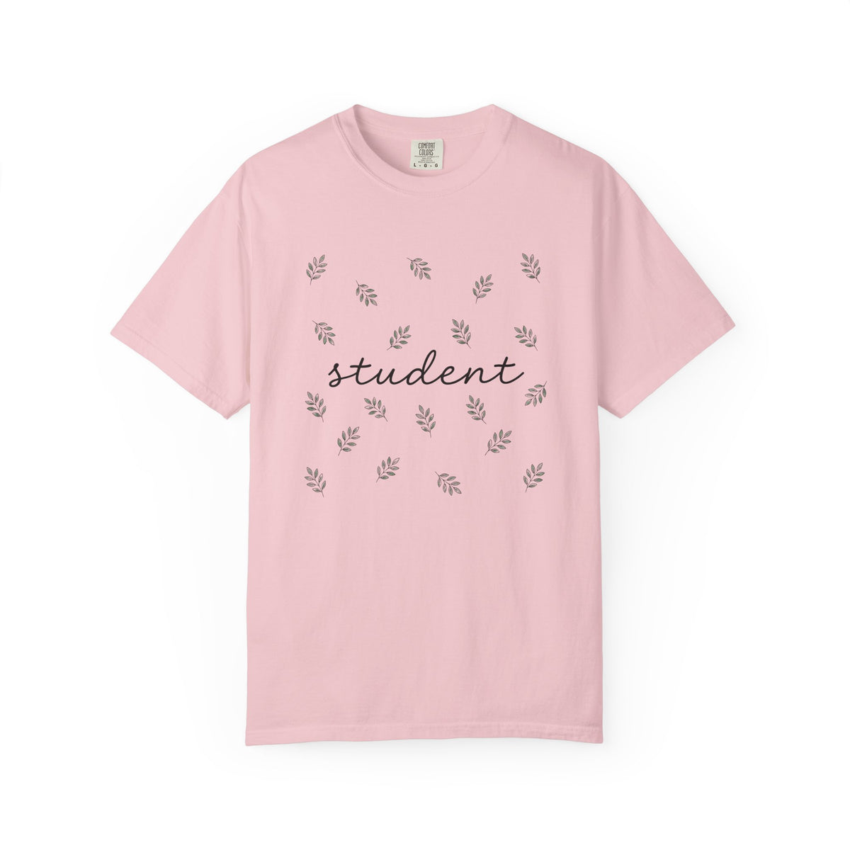 Green Leaf Print Shirt Student Teaching Gift Women Plain Tee Leaf T-Shirt Learner Enthusiast Simple Tshirt Educator Graphic Trendy Greenery