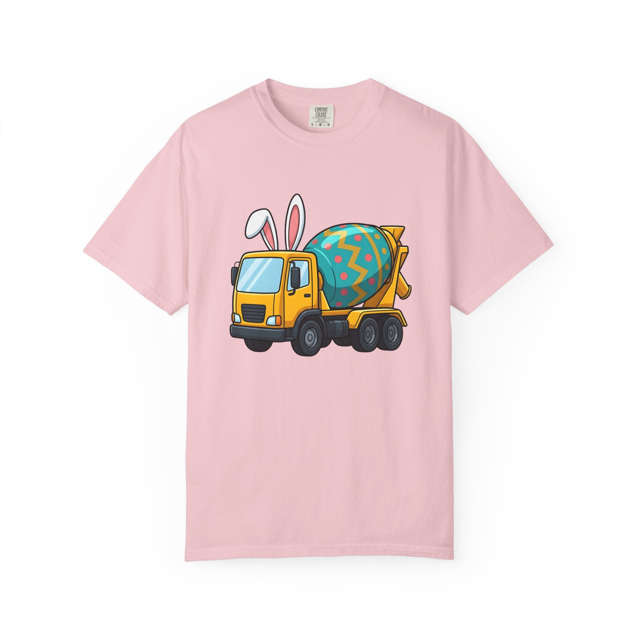 Cement Truck Shirt Easter Construction Gift Women Cartoon Tee Concrete Mixer T-Shirt Easter Fan Comic Tshirt Building Graphic Whimsical