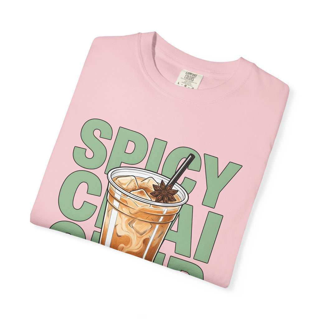 Chilled Chai Latte Shirt Drinks Food Gift Women Doodle Tee Chai T-Shirt Beverage Fan Masala Graphic Comic Star Anise Pod Tshirt