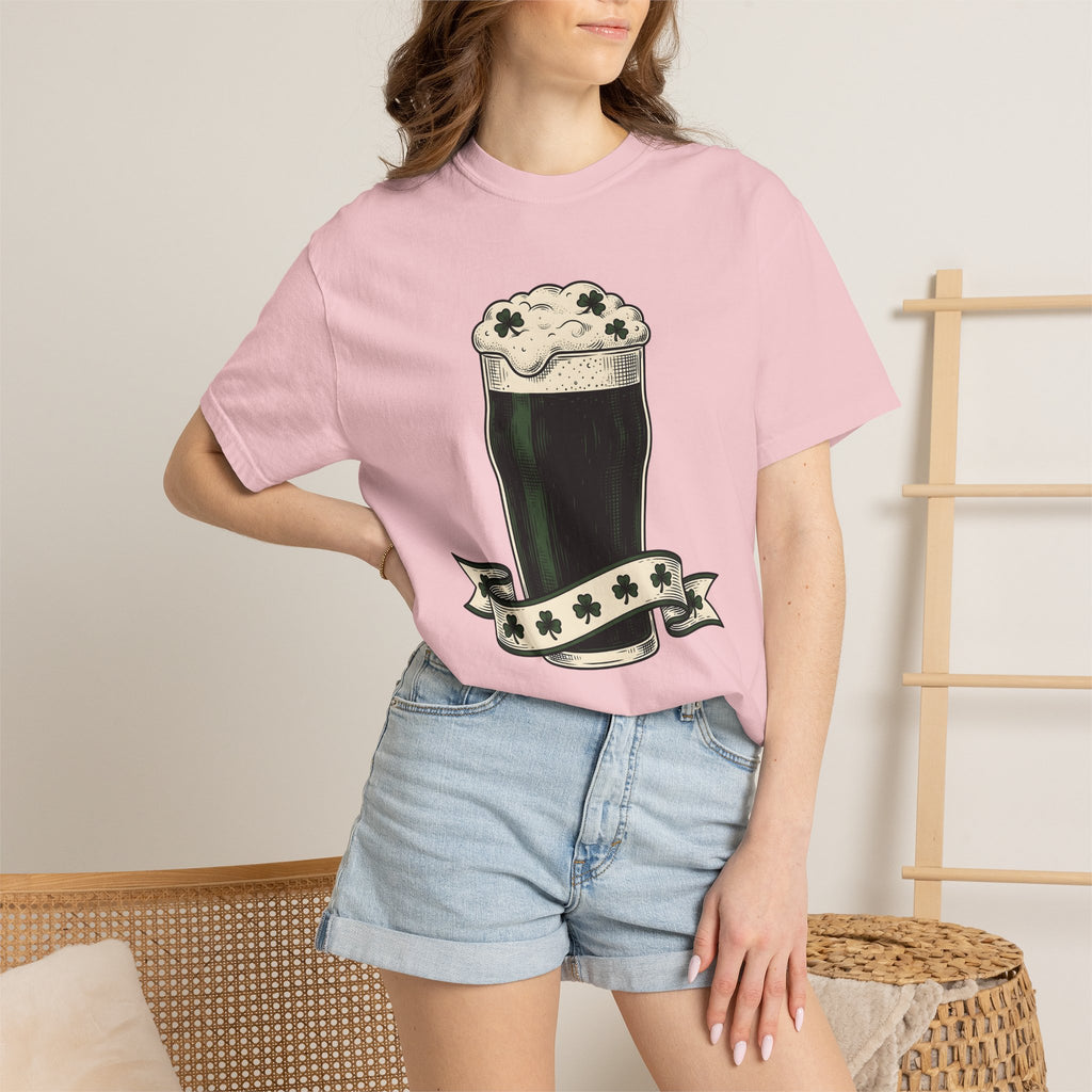 Beer Stein Shirt St Patrick's Day Brew Gift Women Antique Tee Mug T-Shirt Irish Fan Vintage Tshirt Brewery Graphic Cartoon Lucky Clover