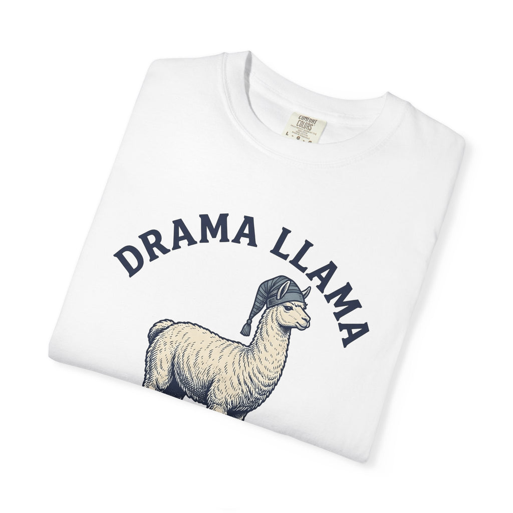 Llama Nightwear Shirt Funny Wildlife Gift Women Distressed Tee Alpaca T-Shirt Humor Fan Vintage Tshirt Animal Graphic Doodle Bedtime Hat