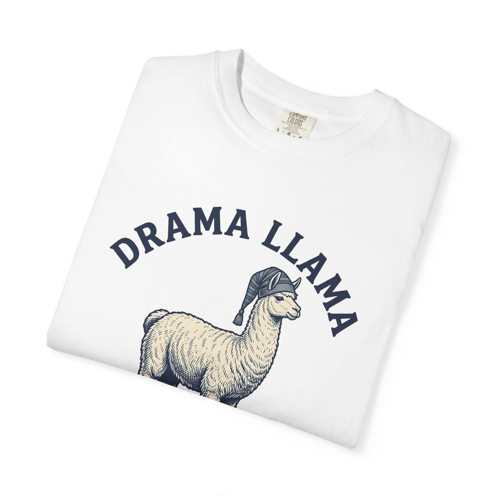Llama Nightwear Shirt Funny Wildlife Gift Women Distressed Tee Alpaca T-Shirt Humor Fan Vintage Tshirt Animal Graphic Doodle Bedtime Hat