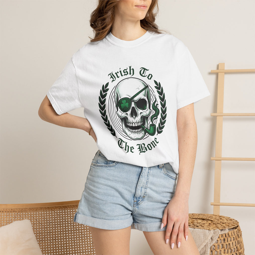 Skull Tobacco Shirt St Patrick's Day Skull Face Gift Women Traditional Tee Chewing Tobacco T-Shirt Shamrock Fan Vintage Tshirt Skull Graphic