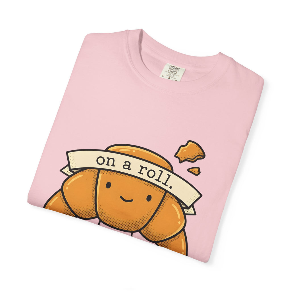 Croissant Character Shirt Desserts Breakfast Gift Women Cartoon Tee Pastry T-Shirt Sweets Fan Comic Tshirt Morning Graphic Kawaii Banner