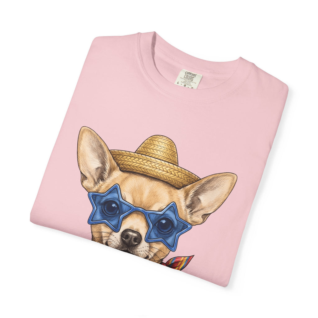 Chihuahua Puppy Shirt Dog Clothing Gift Women Sketch Tee Puppy T-Shirt Dog Fan Pup Drawing Clothing Graphic Retro Star Glasses Tshirt