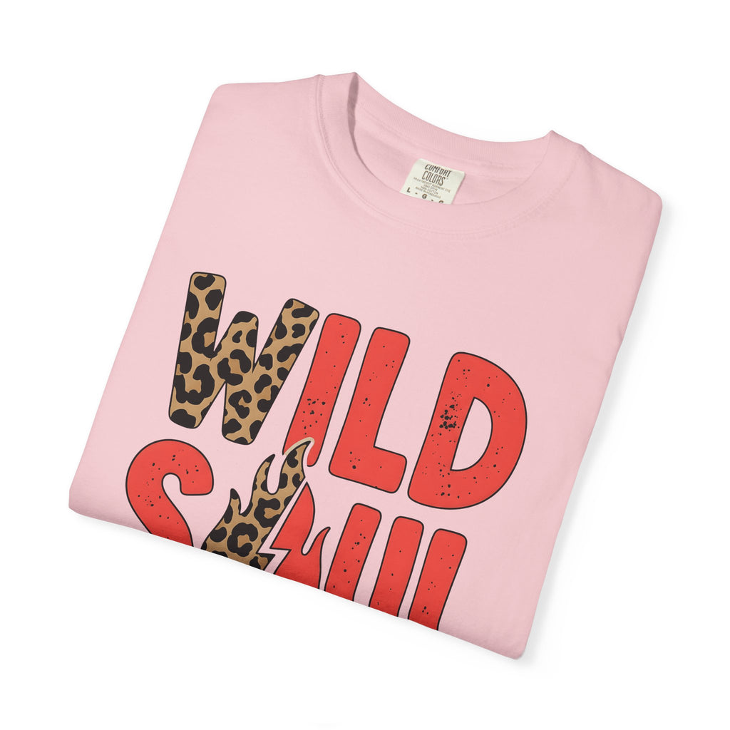 Cheetah Pattern Lettering Shirt St. Valentine's Day Skin Gift Women Strong Tee Leopard Print T-Shirt Valentine Fan Bold Tshirt Body Graphic