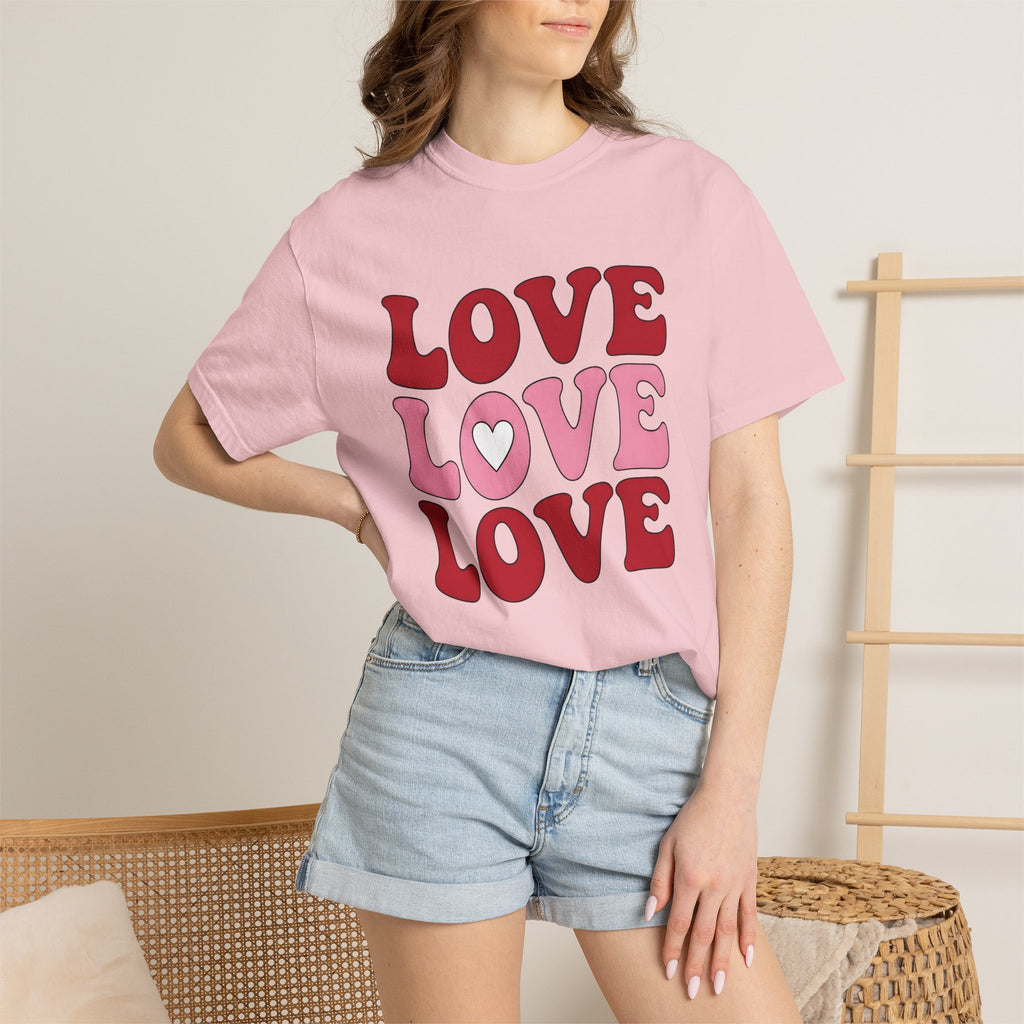 Old School Love Script Shirt Valentine Partnership Gift Women Lively Tee Calligraphy T-Shirt Valentine Fan Vibrant Tshirt Couples Graphic