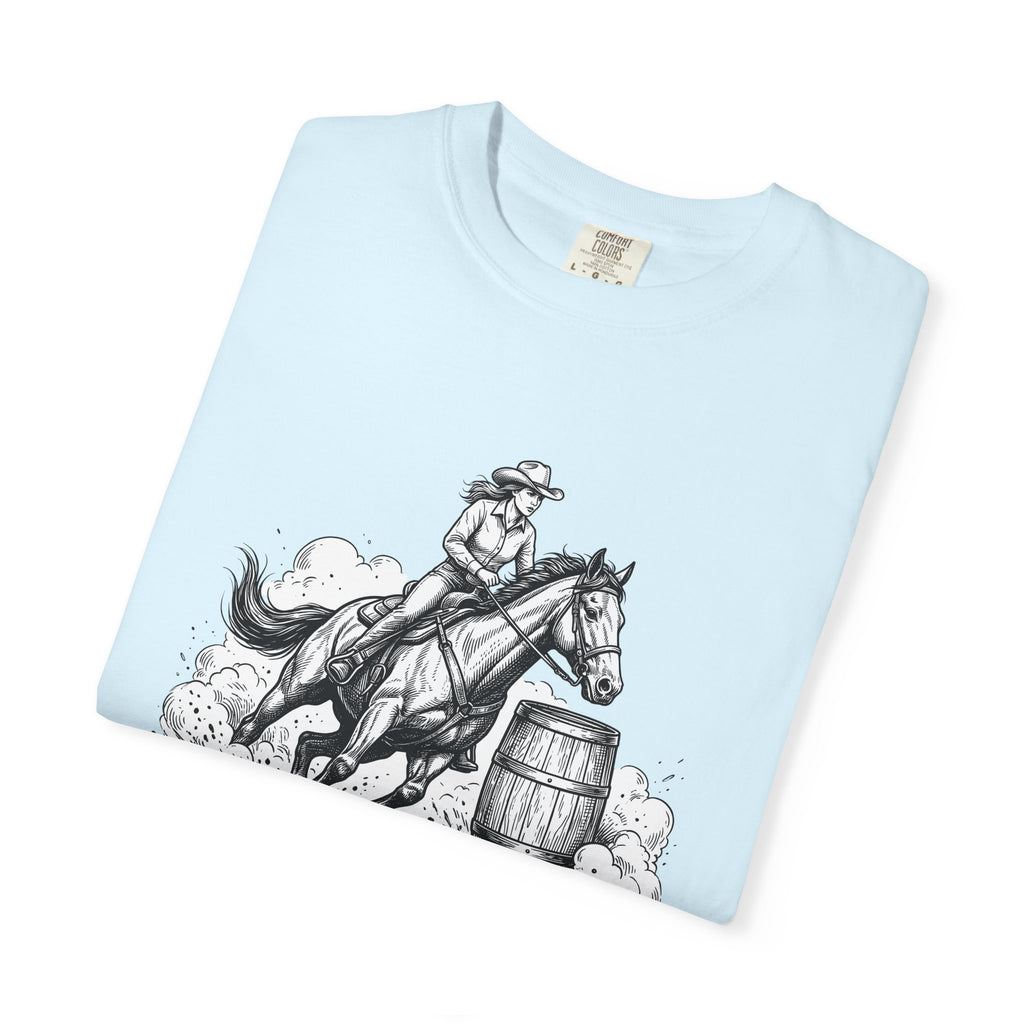 Equestrian Rider Shirt Cowgirl Country Gift Women Old School Tee Horseback Rider T-Shirt Cowgirl Fan Rodeo Tshirt Rural Graphic Ink Drawing