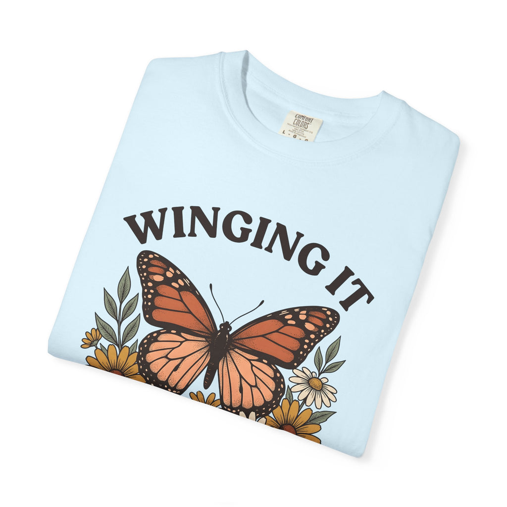 Butterfly Flower Shirt Moms Plants Gift Women Tribal Tee Butterfly T-Shirt Motherhood Fan Ethnic Tshirt Botanical Graphic Rustic Daisy