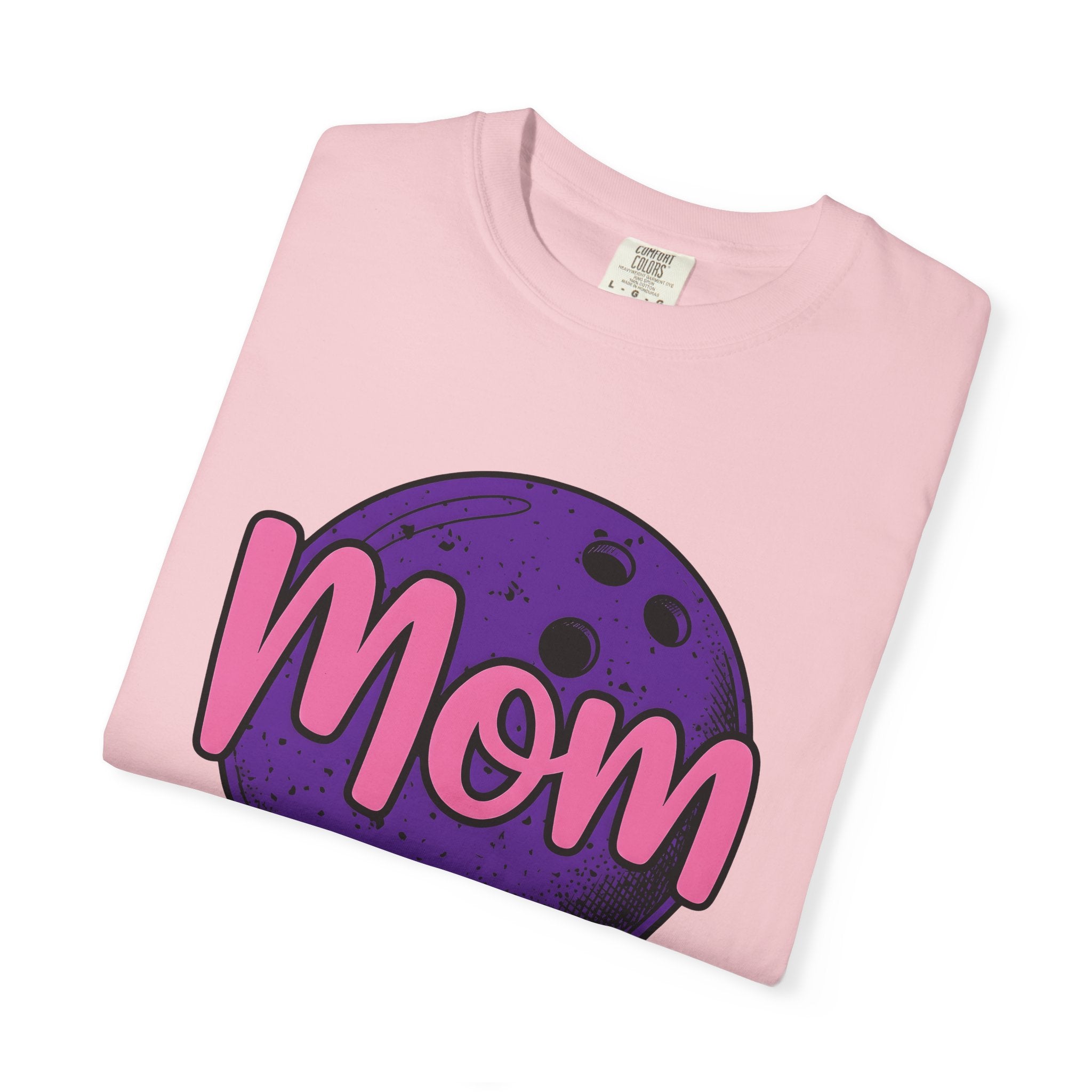 Bowling Ball Shirt Mom Sports Gift Women Bold Tee Bowling Ball T-Shirt Mom Fan Graphic Tshirt Athlete Graphic Retro Script Tshirt