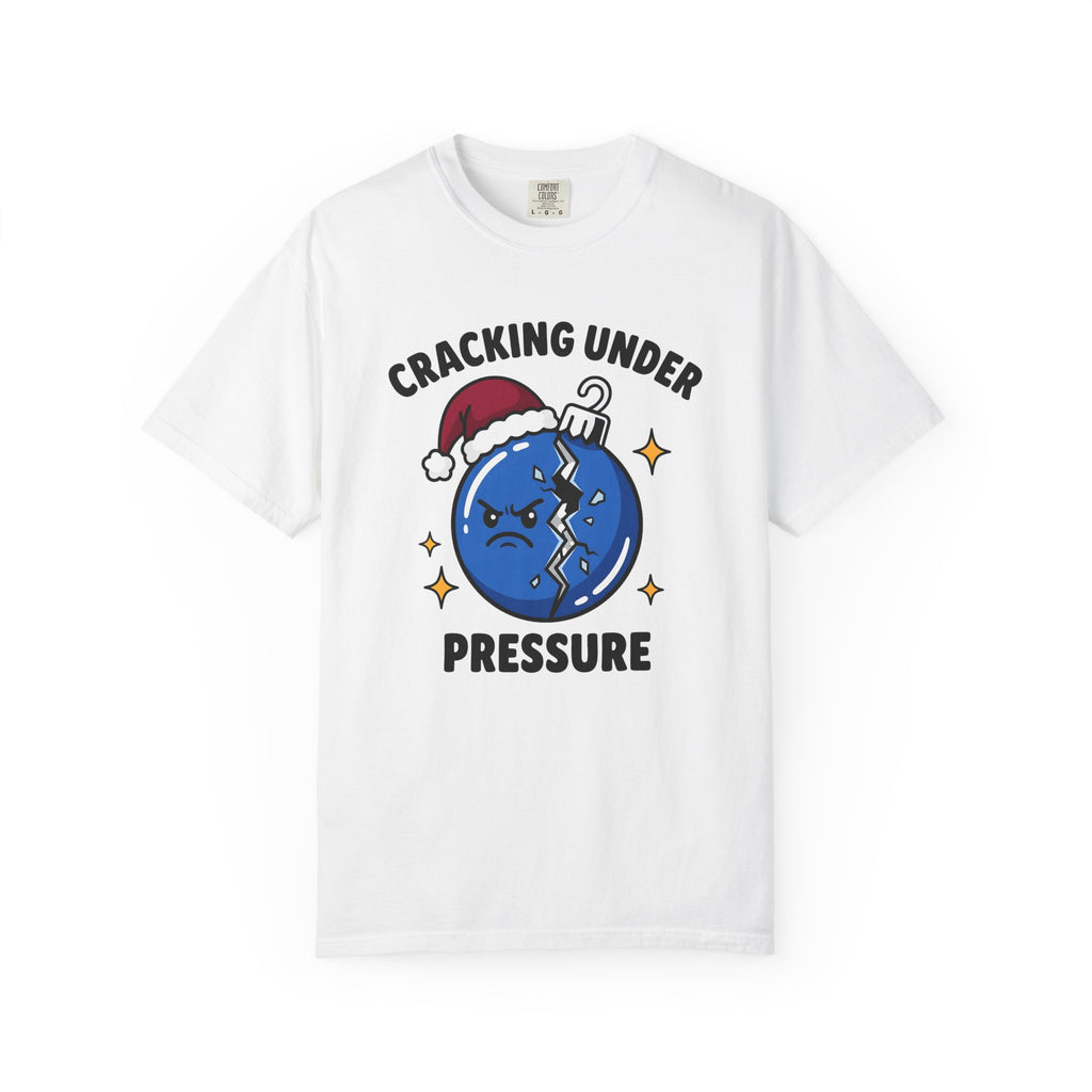 Irritated Bauble Shirt Christmas Gag Gift Women Caricature Tee Ornament T-Shirt Xmas Fan Cartoon Tshirt Prank Graphic Drawing Xmas Hat