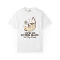 Possum Bloom Shirt Valentine Nature Gift Women Line Art Tee Opossum T-Shirt Cupid Fan Minimalist Tshirt Wildlife Graphic Rustic Twinkles
