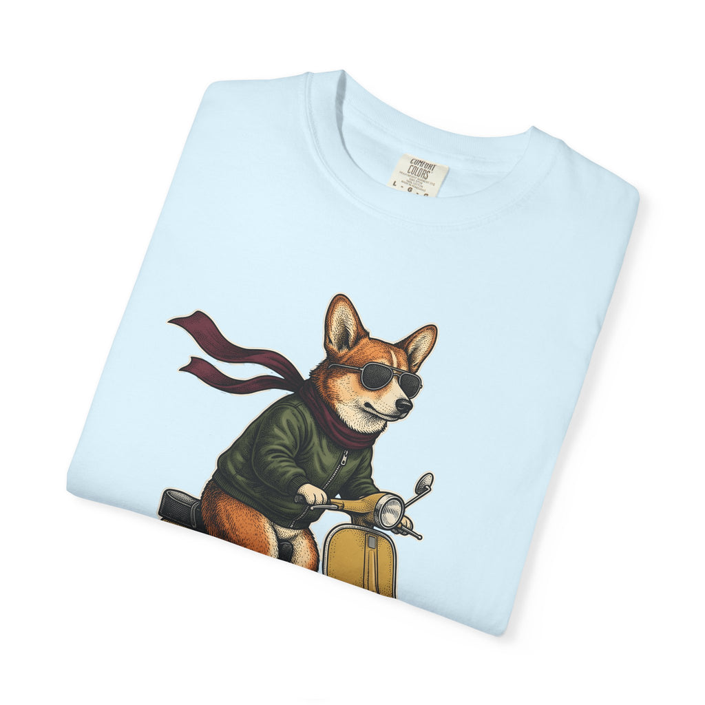 Corgi Roller Shirt Dog Critter Gift Women Rustic Tee Corgi T-Shirt Dog Fan Puppy Tshirt Creature Graphic Outline Specs Tshirt