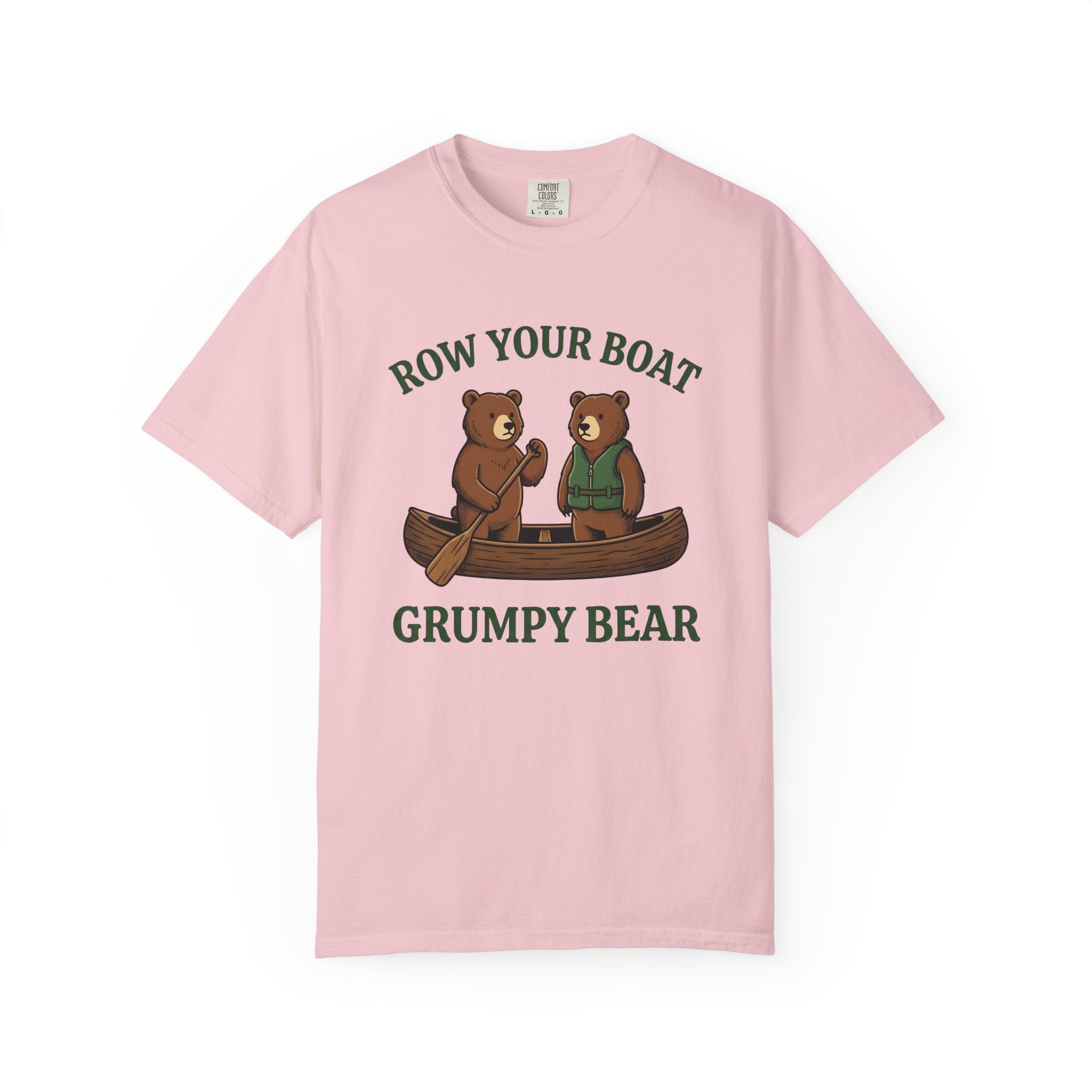 Bear Boat Shirt Sports Fishing Gift Women Illustration Tee Boat T-Shirt Athlete Fan Grizzly Graphic Hand Drawn Canoe Paddle Tshirt
