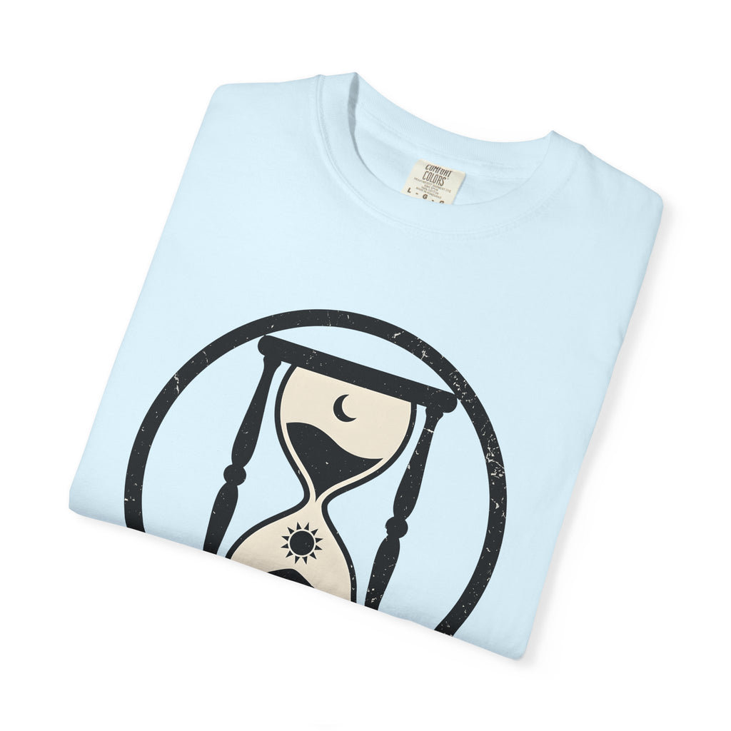 Hourglass Illustration Shirt Boho Chic Stars Gift Women Hand Drawn Tee Sandtimer T-Shirt Bohemian Fan Illustrated Tshirt Celestial Graphic